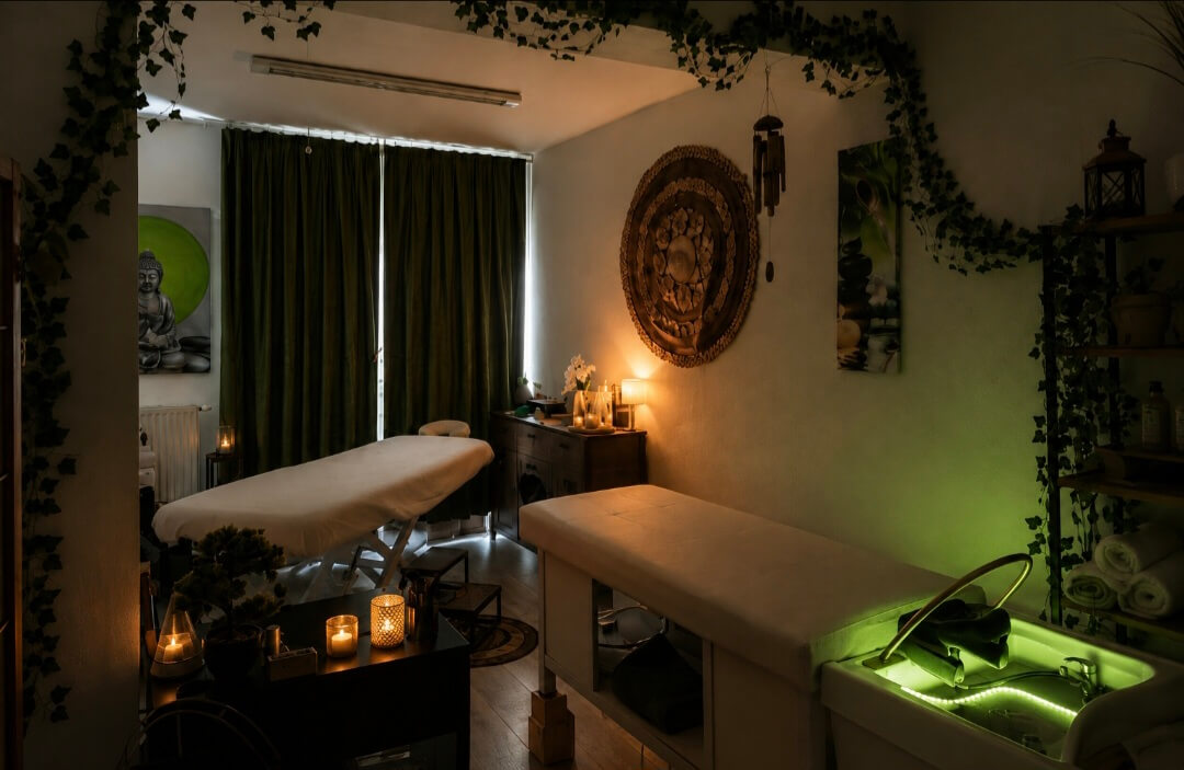 Interiér salonu Head Spa Gabriela ve Strakonicích